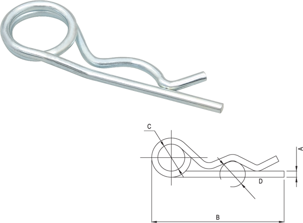 PASADOR &quot;R&quot; 7x163 mm (Bolsa 5ud)