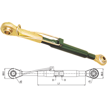 TERCER PUNTO CAT. 2-2 550-760 mm ADAPTABLE A JOHN DEERE